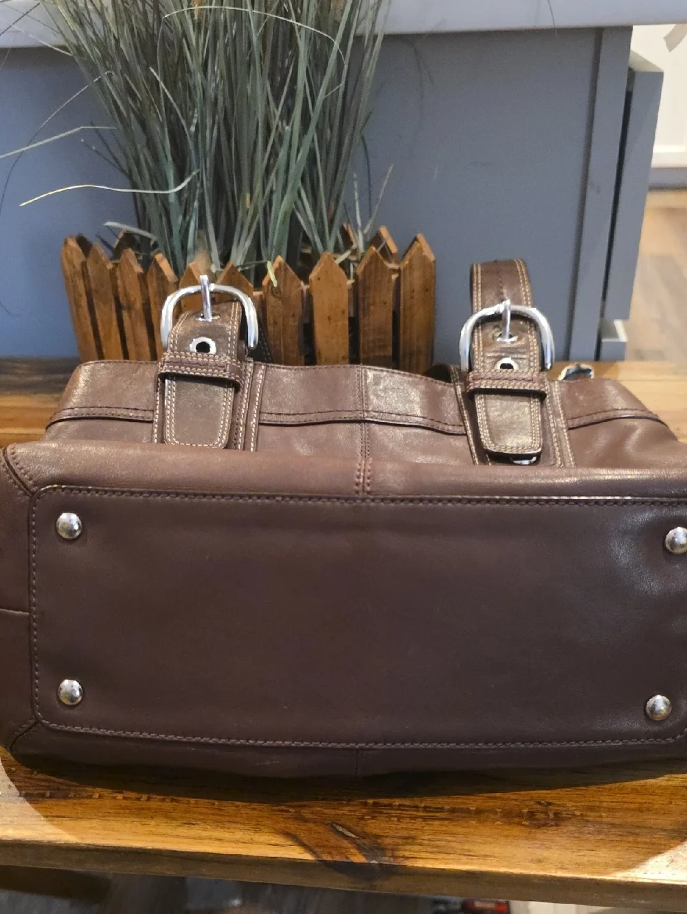 Coach Mahogany Ashley Pleated Soho Shopper GUC